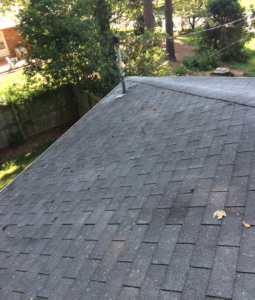 Damaged roof approved by insurance.