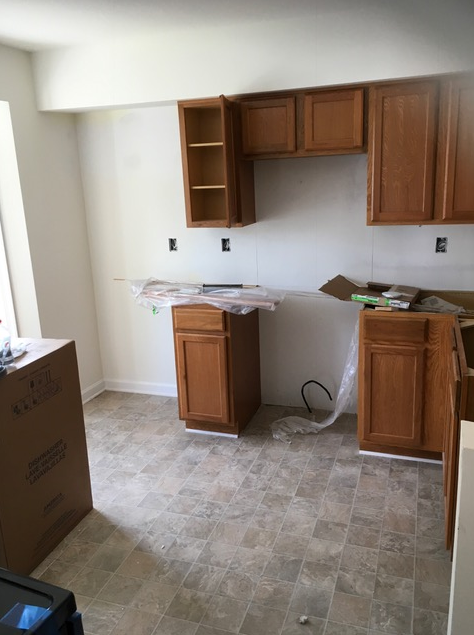 Modern Remodeling kitchen rebuild almost complete.